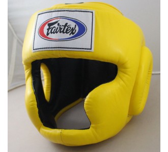 Боксерский шлем Fairtex (HG-3 yellow)